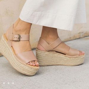 Soludos Minorca High Platform - Dove Gray - Size 9